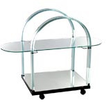 Glass and Mirror Bar Cart