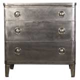 Vintage Metal Commode with Three Drawers