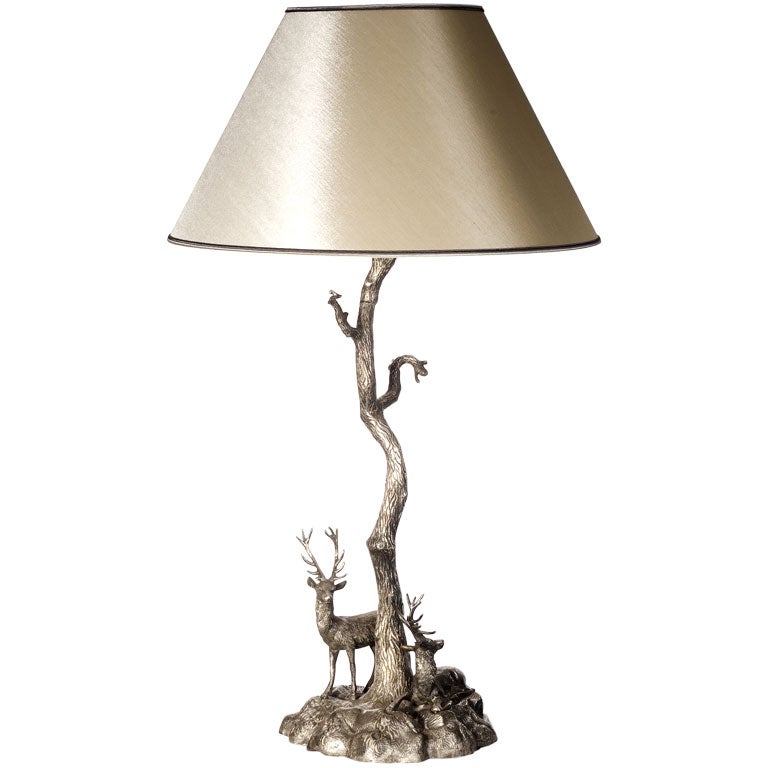 Sculptural Bronze "Stag" Lamp