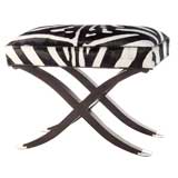 Custom "X" Leg Bench in Zebra
