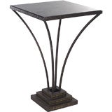 Hammered Metal and Marble Table