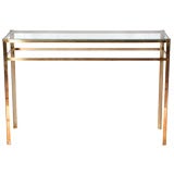 Bronze and Glass Console by Quinet