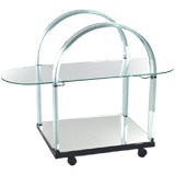 Glass and Mirror Bar Cart