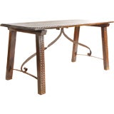 Spanish Oak and Iron Table