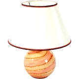 Pink, Cream and Chocolate Swirl  Vintage Murano Lamp