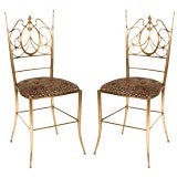 Pair of Italian Metal Chairs