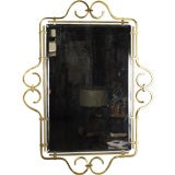 Lovely Brass Mirror with Scroll Detail