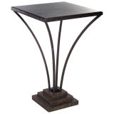 Hammered Metal and Marble Table