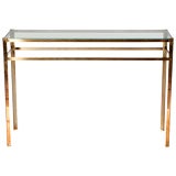 Bronze and Glass Console by Quinet