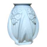 Muller Freres French Art Deco Geometric Glass Vase
