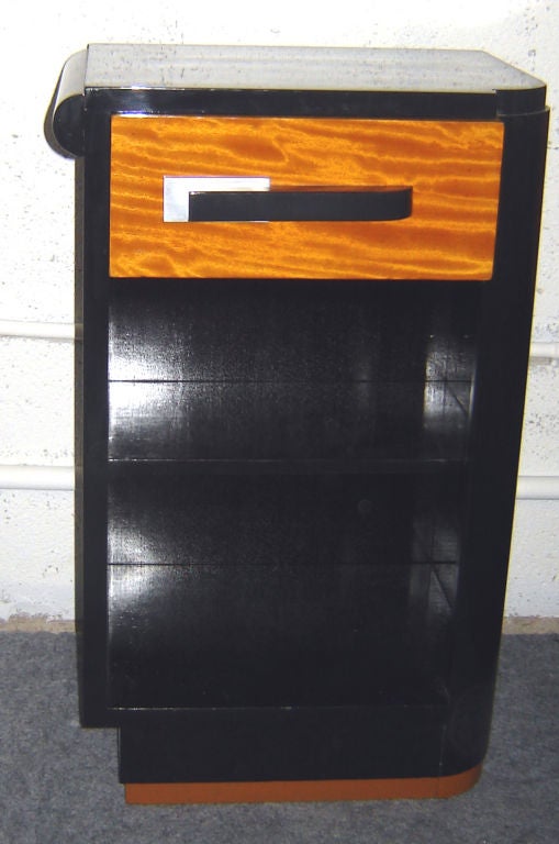 Donald Deskey Bed and Two Nightstands