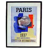 1937 Paris Exposition Internationale Poster by Paul Colin