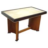 French Art Deco Parchment Top Coffee Table