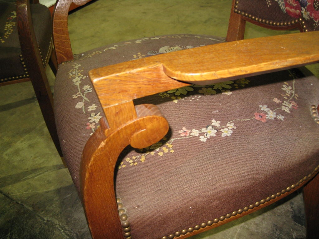Jules Leleu French Art Deco Aubusson Canape Sofa wThree Chairs 3
