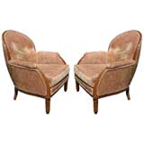 Pair French Art Deco Club/Lounge Chairs