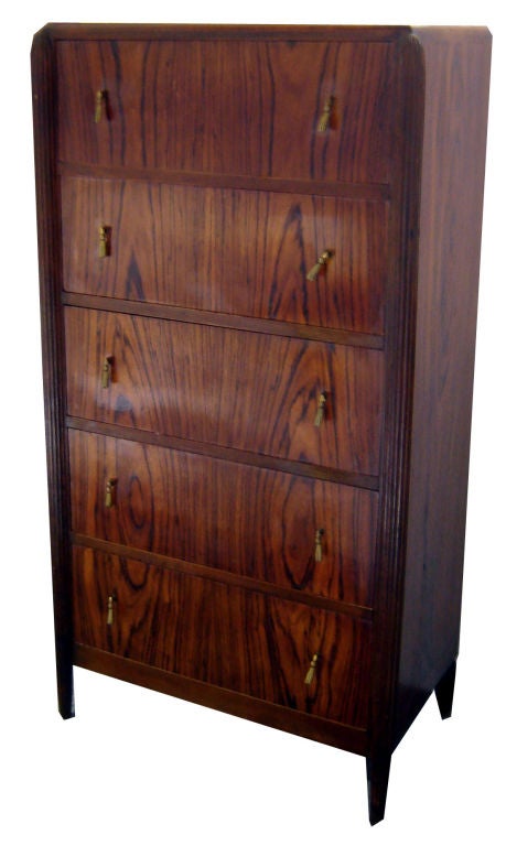 Dynamique Creations American Art Deco Brazilian Rosewood Cabinet For Sale 1