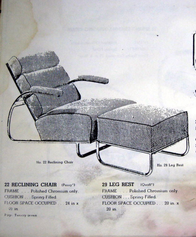 Gilbert Rohde American Art Deco Adjustable Lounge Chair 1934 5