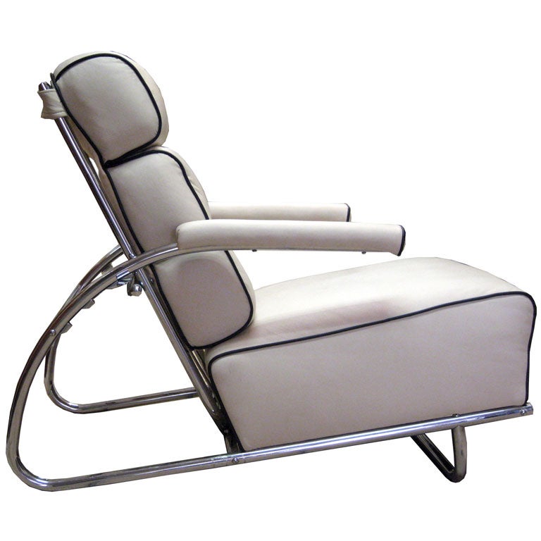 Gilbert Rohde American Art Deco Adjustable Lounge Chair 1934