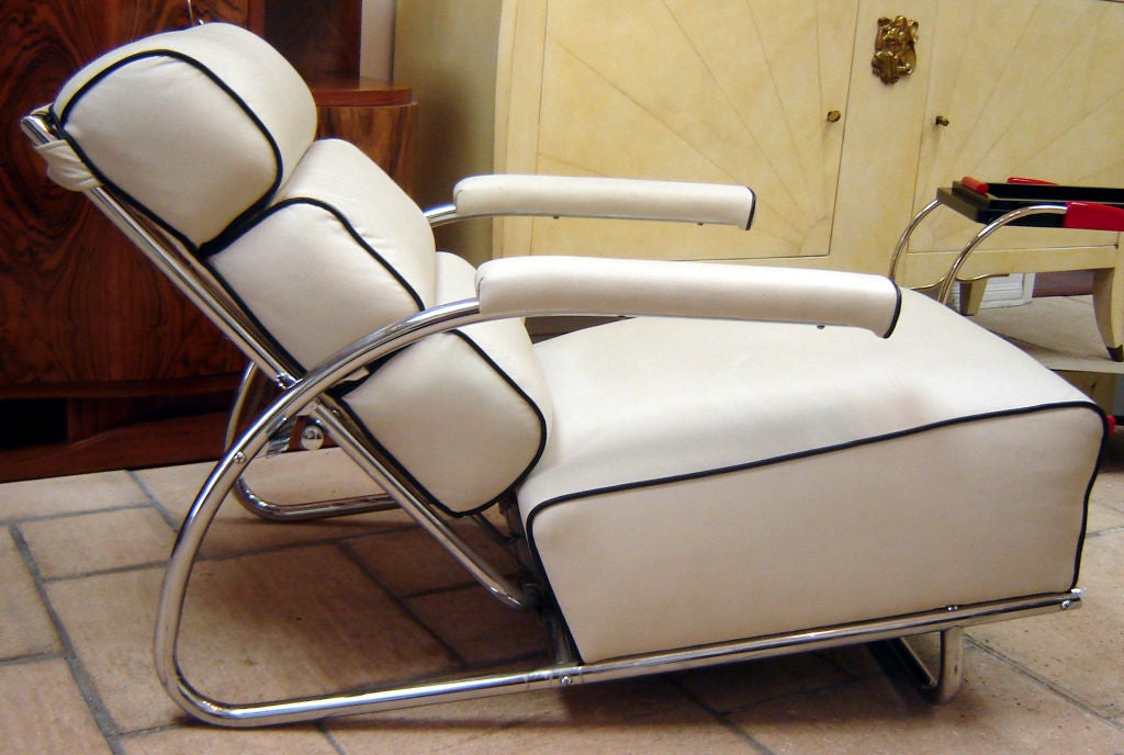 20th Century Gilbert Rohde American Art Deco Adjustable Lounge Chair 1934