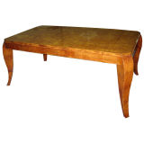 French Art Deco Amboina Burl Dining TAble