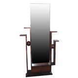 French Art Deco Asymmetrical Cheval Mirror