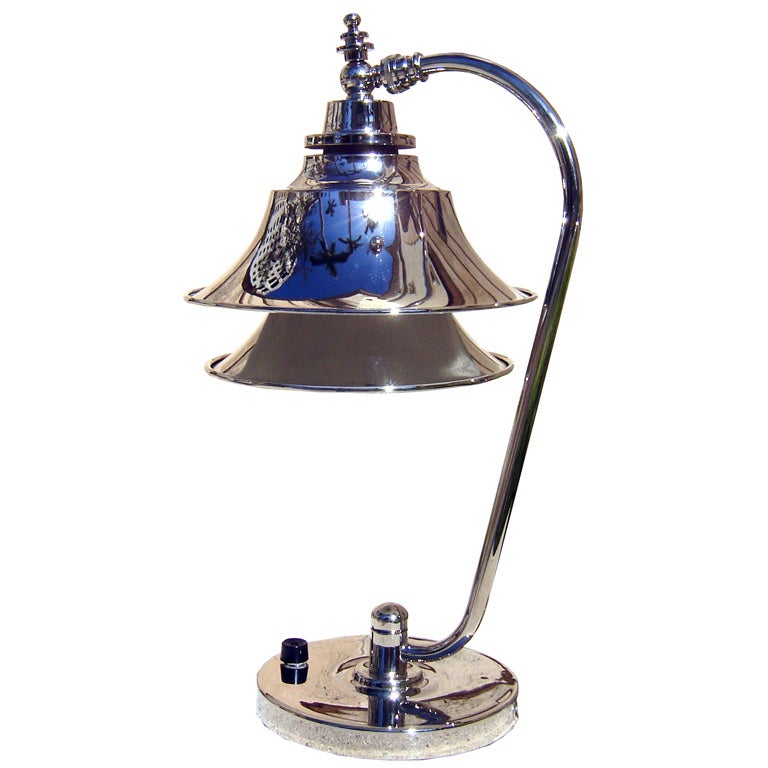 Markel American Art Deco Dual Cone Table Lamp