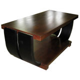 Modernage American Art Deco Coffee Table in Walnut & Ebony Stain