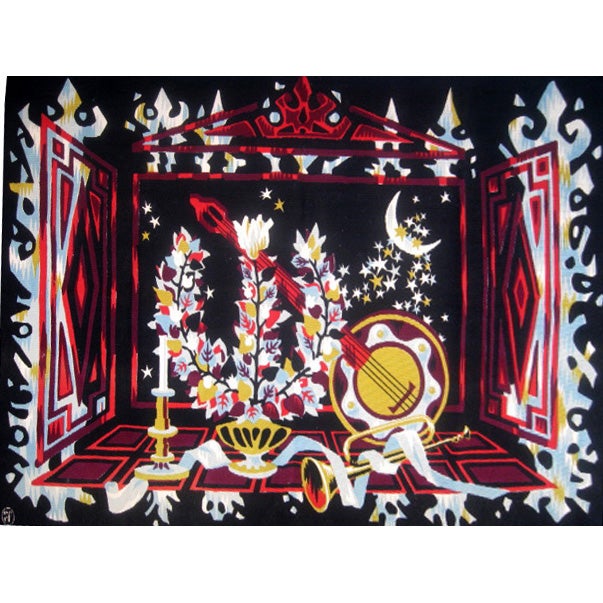 French Aubusson Tapestry by Michele Van Hout LeBeau