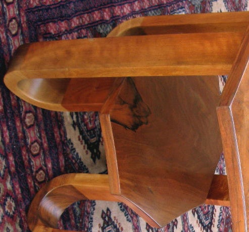 20th Century French Art Deco Butterfly Scallop Occasional Table