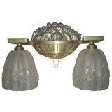French Art Deco Bronze Sconce in the Style of Sue et Mare