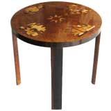 Rare Art Deco marquetry table Sweden, by Mjolby Intarsia 1930's