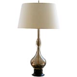 Cenedese Murano clear and smoke glass table lamp Italy