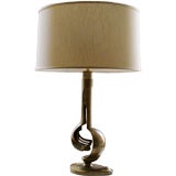 Rare exceptional Italian bronze table lamp surrealist influence