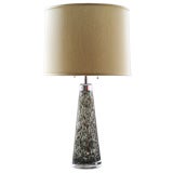 Swedish mid-century table lamp Drup speckled glass.