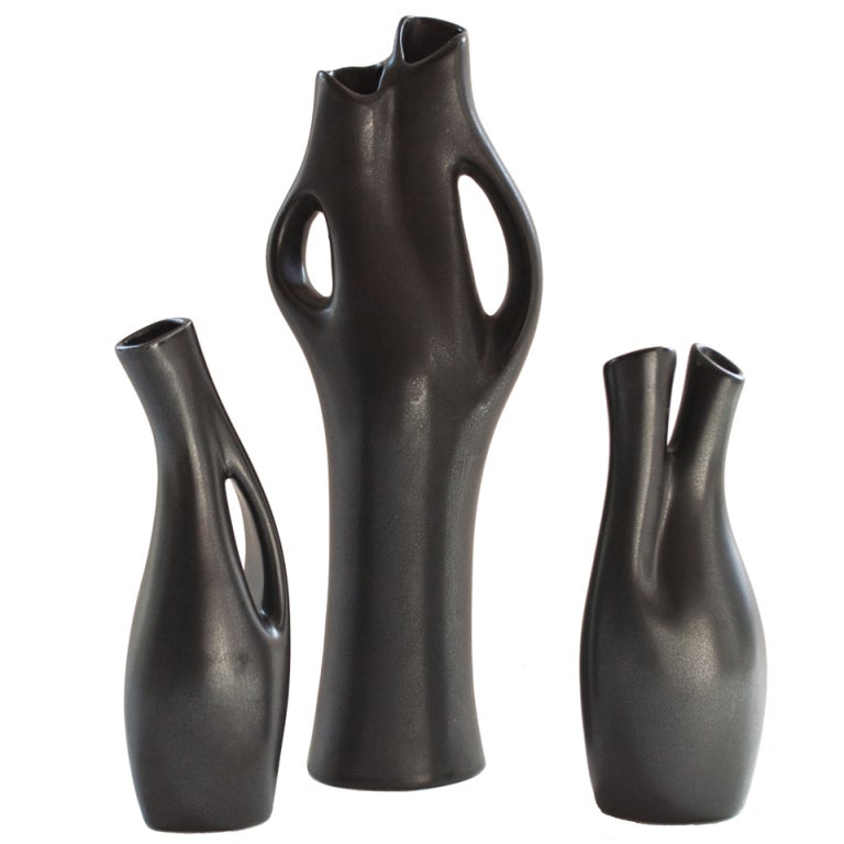 Abstract Vases by Lillemor Mannerheim for Gefle, Sweden, 1950