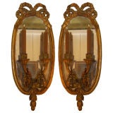 Gilded Wooden Sconces