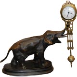 Elephant mystery swinger clock