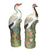 Porcelain whooping cranes