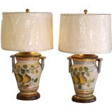 French ceramic lamps