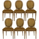 Set of 6 French style dining chairs
