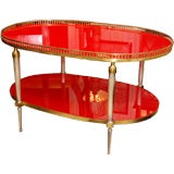 Two tiered cocktail table