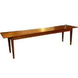 Antique French walnut farm table