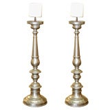 Antique Pair of silver candle sticks