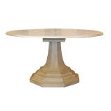 Pedestal table with Venetian plaster top