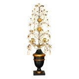 Italian giltwood and crystal candelabra