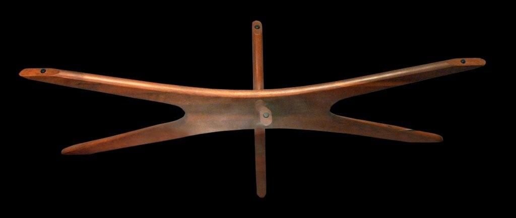 Walnut Coffeetable with Oblong Glass Top by Adrian Pearsall