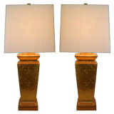Pair of Gold Leaf Lamps