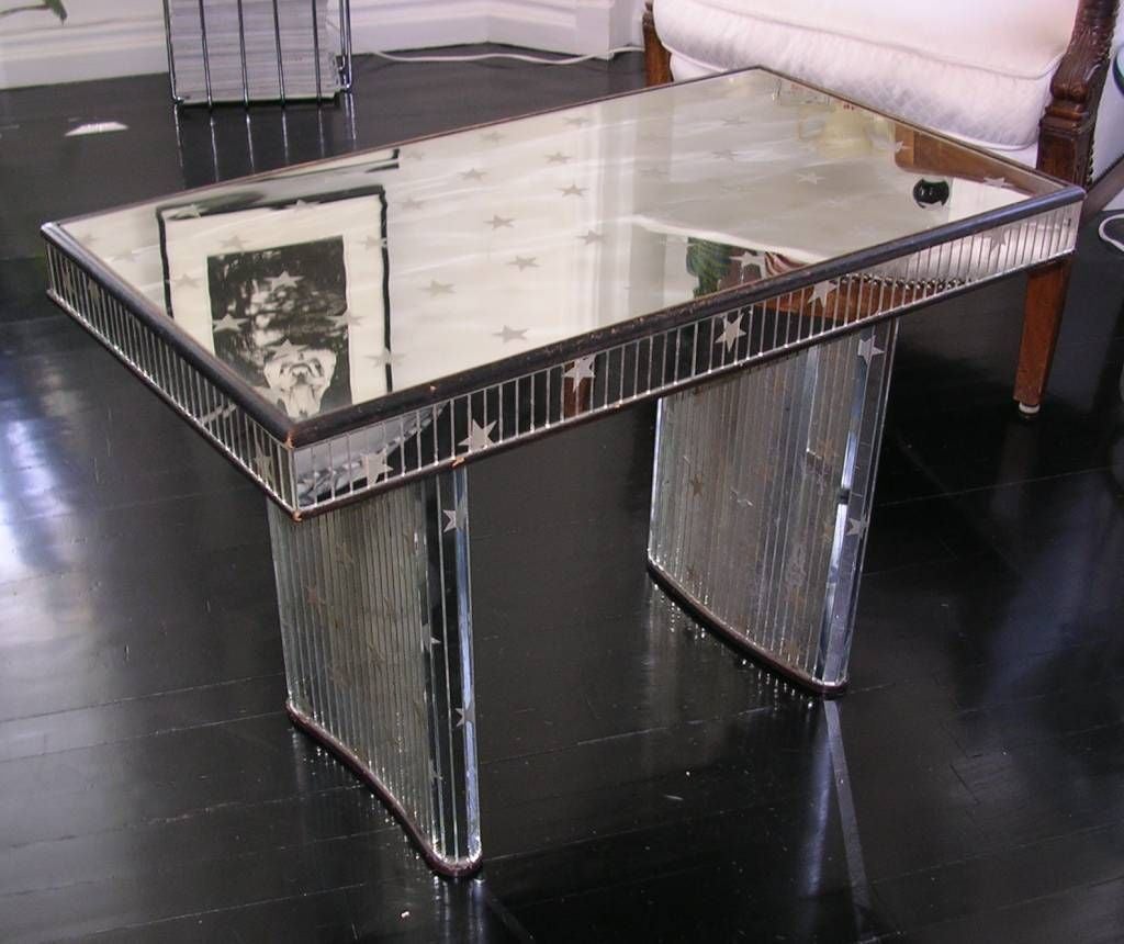 20th Century Vintage Italian Mirrored Table with Stars