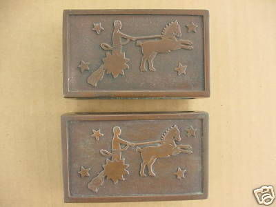 20th Century Three Astrological Bronze Boxes by E Dragsted