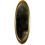 Large Oblong Gold Leaf Mid Century Mirror